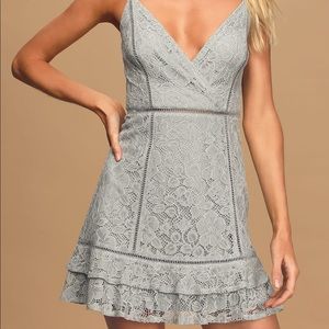 Lulu’s Lace Ruffled Mini Dress